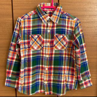 ランズエンド(LANDS’END)のランズエンド LANDS END KIDS 長袖シャツ チェックシャツ(Tシャツ/カットソー)