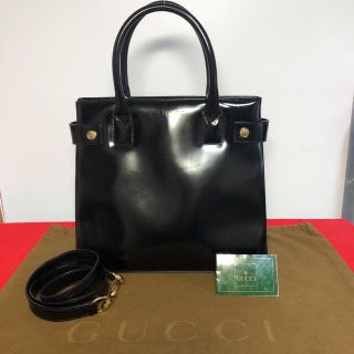 グッチ(Gucci)の【美品 】☆GUCCI グッチ オールドグッチ 2way ショルダーバッグ 黒(ショルダーバッグ)