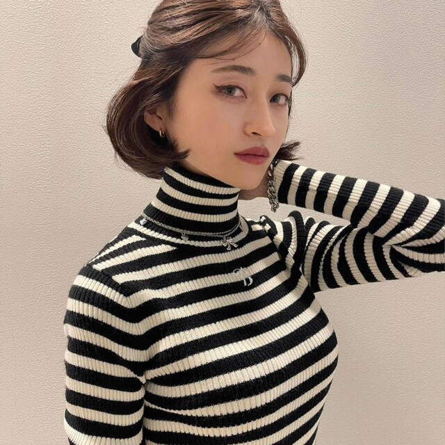 Bibiy.  "B" border Knit . レディースのトップス(ニット/セーター)の商品写真