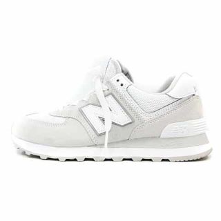 ニューバランス(New Balance)のニューバランス スニーカー シューズ ローカット ロゴ 24.5cm 白 グレー(スニーカー)