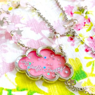 アンジェリックプリティー(Angelic Pretty)のアンジェリックプリティMistySkyネックレスピンクミスティスカイ(ネックレス)