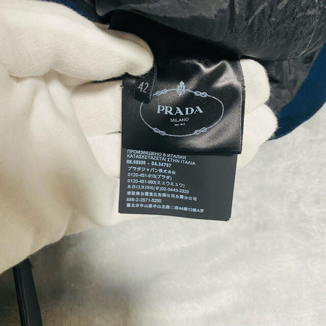 PRADA(プラダ)の【良品】PRADA プラダ　ノースリーブワンピース　ネイビー レディースのワンピース(ロングワンピース/マキシワンピース)の商品写真