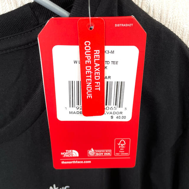 THE NORTH FACE(ザノースフェイス)の限定コラボ ♪ 新品 ノースフェイス ロンT レディース M 黒 エコT レディースのトップス(Tシャツ(長袖/七分))の商品写真