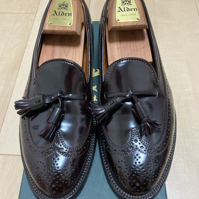 シューツリー付き美 #8 ALDEN 7D コードバン タッセルローファー