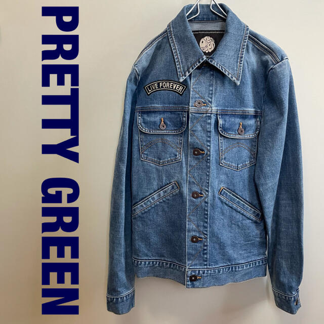 pretty green  LIVE FOREVER デニム ジャケット　 メンズのジャケット/アウター(Gジャン/デニムジャケット)の商品写真