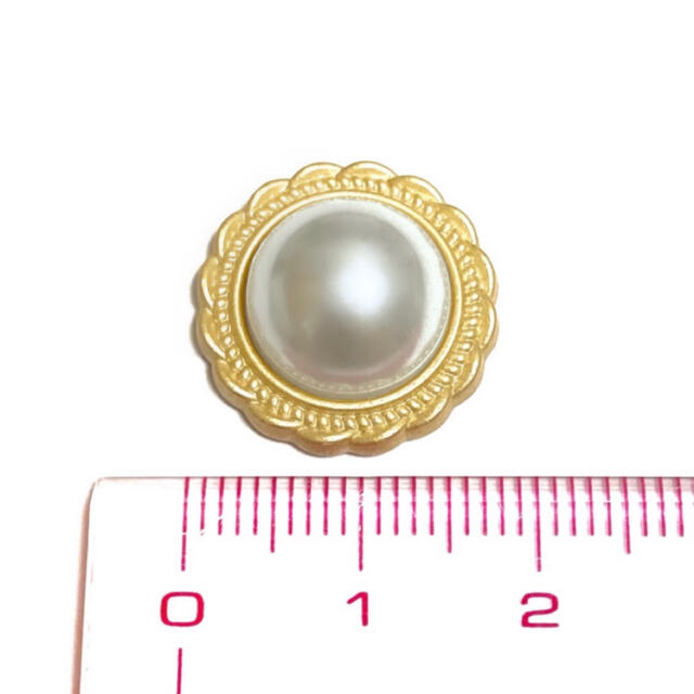 【10個】パール カボション W18mm×H18mm (ライトゴールド) ハンドメイドの素材/材料(各種パーツ)の商品写真