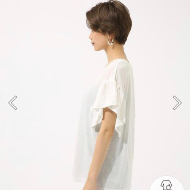 AZUL by moussy(アズールバイマウジー)の【美品】アズールバイマウジー　フレアフレンチスリーブＴシャツ レディースのトップス(Tシャツ(半袖/袖なし))の商品写真