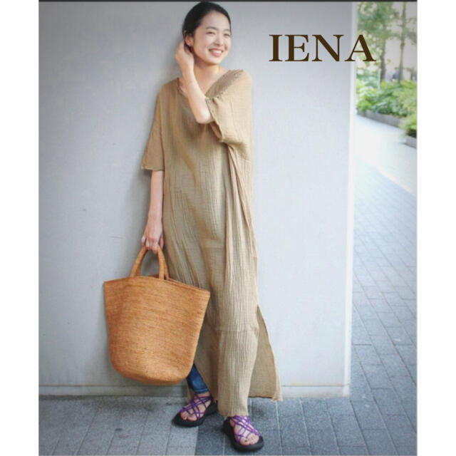 完売品　IENA  madeinFrance コットンガーゼロングワンピース