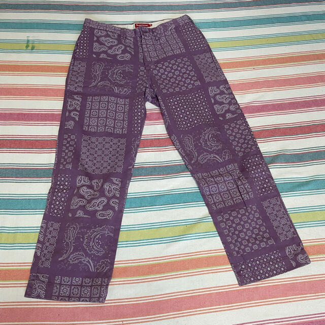 Supreme 20 S/S Paisley Grid Chino Pantパンツ