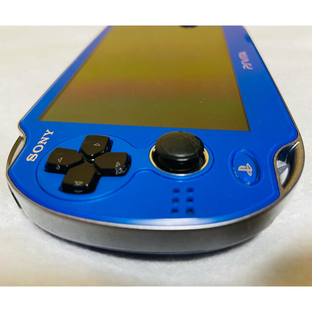 PlayStation Vita(プレイステーションヴィータ)の☆美品☆ PSVita PCH-1000 ZA04 サファイアブルー  動作良好 エンタメ/ホビーのゲームソフト/ゲーム機本体(家庭用ゲーム機本体)の商品写真