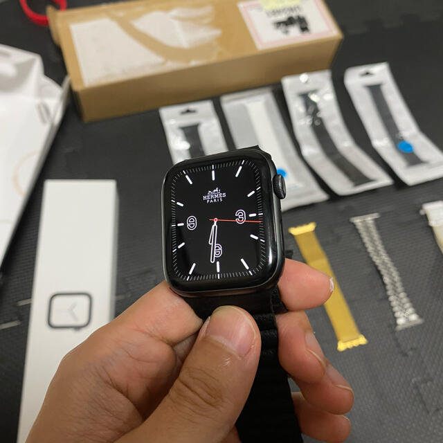 2022福袋 Apple Apple Watch 42/44/45mm パラコード Watch 42/44/45mm パラコード バンド ブラック  新品 バンド ブラック 新品