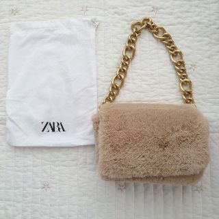 ザラ(ZARA)のZARA チェーン ショルダーバッグ バッグ チェーンバッグ ファー 新品(ショルダーバッグ)