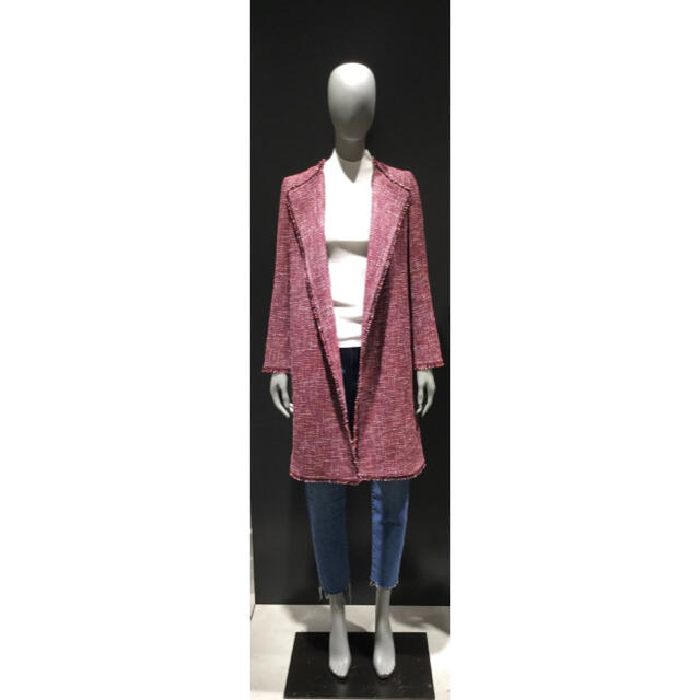 theory - Theory 18aw ツイードノーカラーコート レッドの通販 by yu