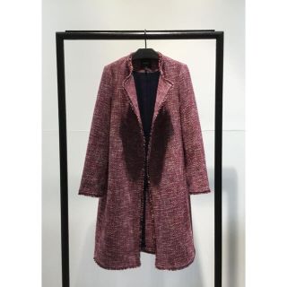 theory - Theory 18aw ツイードノーカラーコート レッドの通販 by yu ...