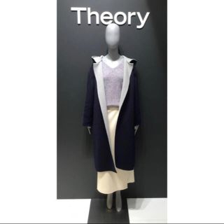 Theory 19SS フーデットコート アイボリー-