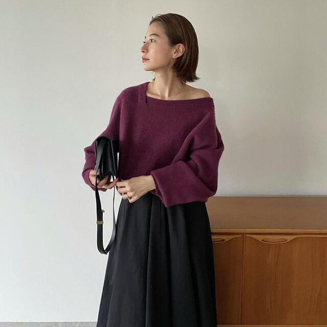 ニット/セーター【未使用】クラネ  DEFORM BOAT NECK YAK KNIT TOPS