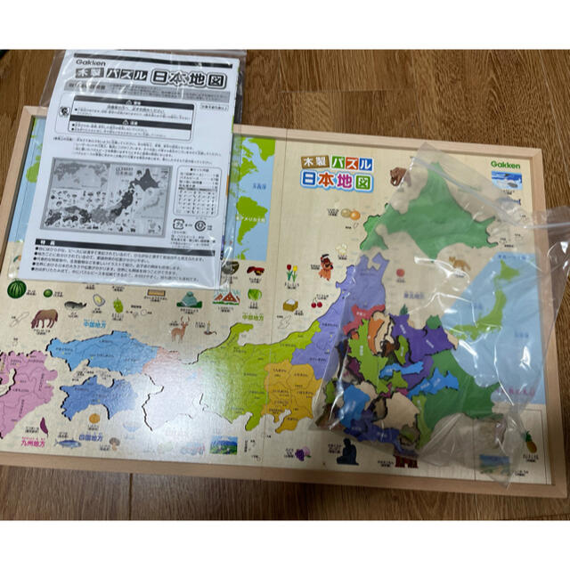 学研の遊びながらよくわかる 木製パズル日本地図 キッズ/ベビー/マタニティのおもちゃ(知育玩具)の商品写真