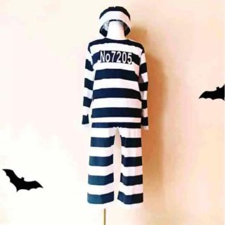 新品 キッズ KID S 子供 囚人服  コスプレ  ハロウィン 120 cm(その他)