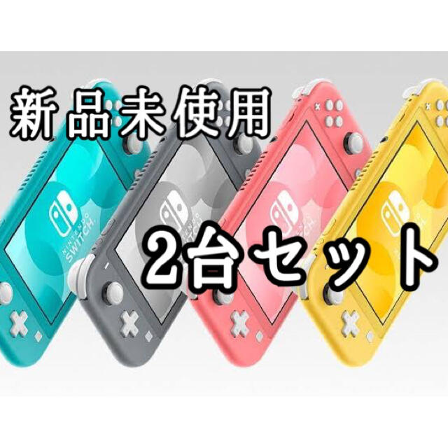 Nintendo Switch(ニンテンドースイッチ)のニンテンドー　スイッチライト本体　2台セット エンタメ/ホビーのゲームソフト/ゲーム機本体(携帯用ゲーム機本体)の商品写真