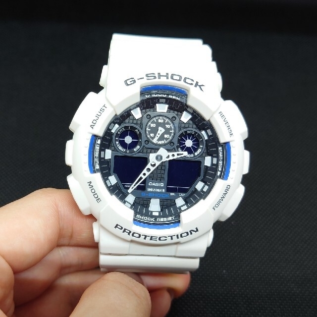 CASIO G-SHOCK GA-100B-7AJF ホワイト 腕時計 | フリマアプリ ラクマ