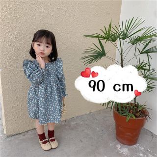 新品♥︎ かわいい 小花柄 子ども フリルワンピース 90 cm(ワンピース)