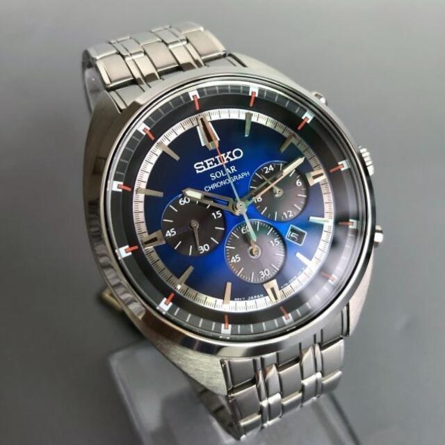 SEIKO(セイコー)の【新品】セイコー SEIKO リクラフト ソーラー  メンズ腕時計 ブルー メンズの時計(腕時計(アナログ))の商品写真