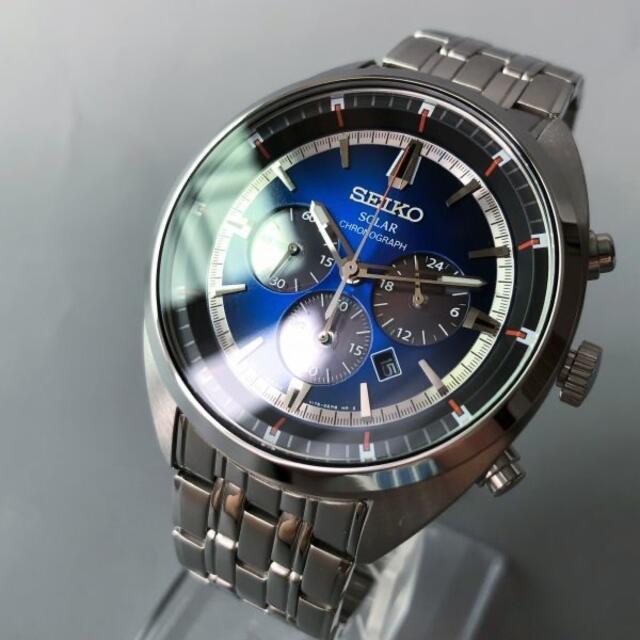SEIKO(セイコー)の【新品】セイコー SEIKO リクラフト ソーラー  メンズ腕時計 ブルー メンズの時計(腕時計(アナログ))の商品写真