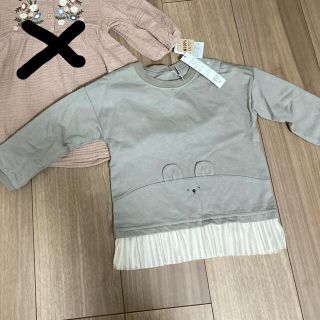 シマムラ(しまむら)のバースデイ　新品未使用　ベビー服　くまさん　グレー　サイズ90(Tシャツ/カットソー)