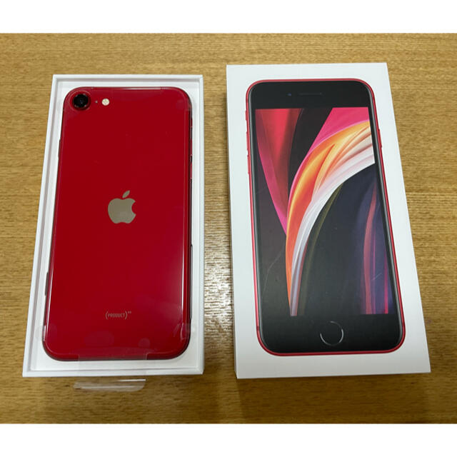 Apple(アップル)のiPhone SE 第2世代　64GB 赤 スマホ/家電/カメラのスマートフォン/携帯電話(スマートフォン本体)の商品写真