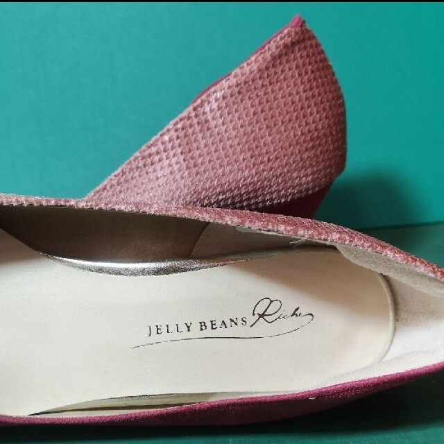 JELLY BEANS(ジェリービーンズ)の選べるサイズ JELLY BEANS パンプス ピンク パール ややワケ レディースの靴/シューズ(ハイヒール/パンプス)の商品写真