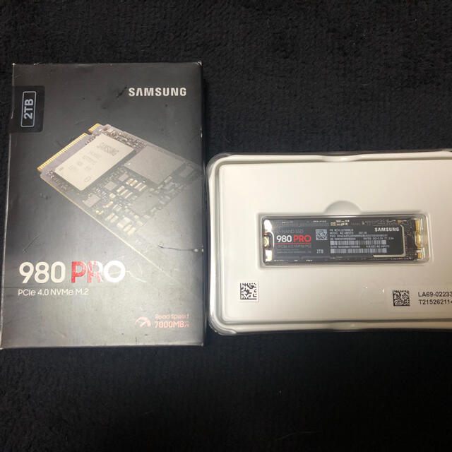SAMSUNG 980PRO m.2 SSD 2TB 動作検証済み