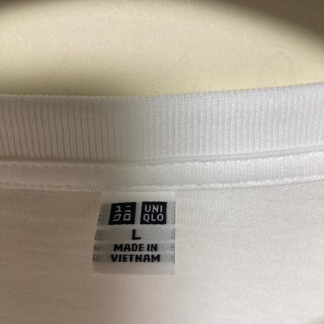 UNIQLO(ユニクロ)のUNIQLO コットンロングシャツテールT Lサイズ レディースのトップス(Tシャツ(長袖/七分))の商品写真