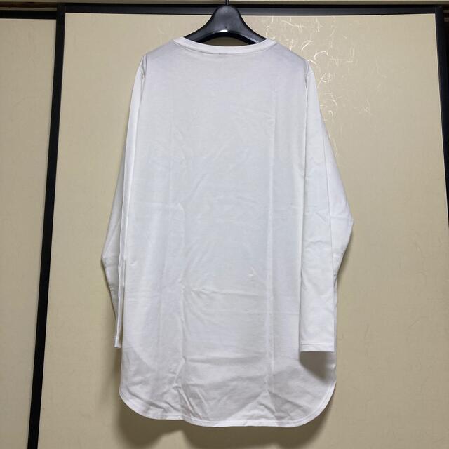 UNIQLO(ユニクロ)のUNIQLO コットンロングシャツテールT Lサイズ レディースのトップス(Tシャツ(長袖/七分))の商品写真