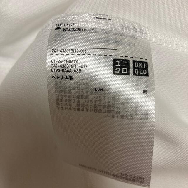 UNIQLO(ユニクロ)のUNIQLO コットンロングシャツテールT Lサイズ レディースのトップス(Tシャツ(長袖/七分))の商品写真
