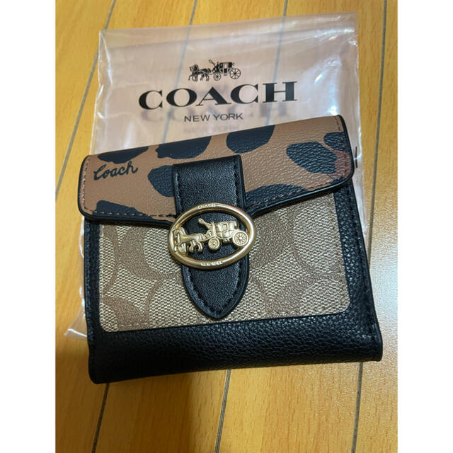 新品 未使用 COACH コーチ 折り財布 ヒョウ柄 レオパード - 財布