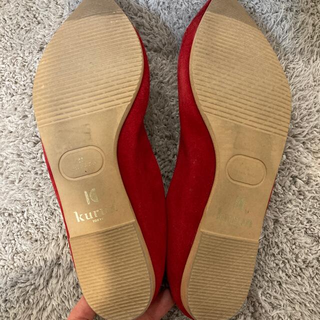 【一度着用のみ】kurun クルン　パンプス　フラット　バレエシューズ　23cm レディースの靴/シューズ(バレエシューズ)の商品写真