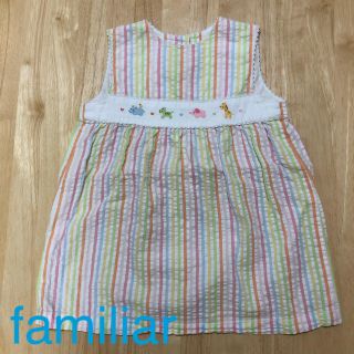 ファミリア(familiar)のfamiliar サマーワンピース90サイズ(ワンピース)