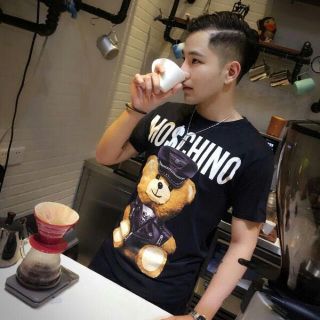 【フォロー割価格！】テディベアTシャツ　黒　かわいい　シンプル(Tシャツ/カットソー(半袖/袖なし))