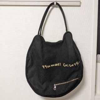 ツモリチサト(TSUMORI CHISATO)のツモリチサト/ 猫型 トートバッグ / tsumori chisato 黒 A4(トートバッグ)