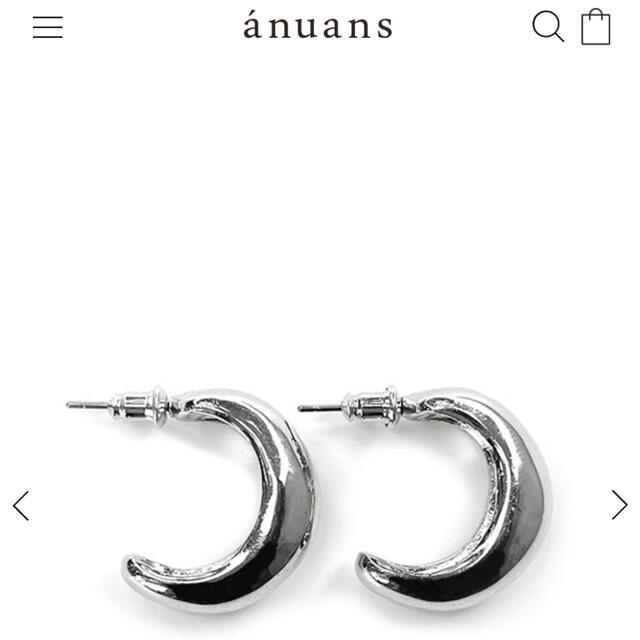 anuans ボリュームカーブピアス シルバー レディースのアクセサリー(ピアス)の商品写真