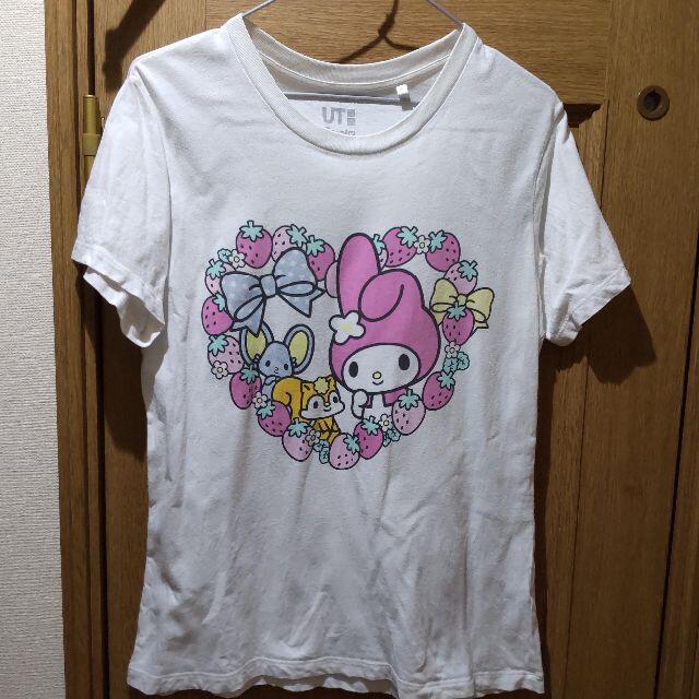 マイメロディ(マイメロディ)のサンリオ　マイメロディのＴシャツ　サイズＬ　(246) レディースのトップス(Tシャツ(半袖/袖なし))の商品写真