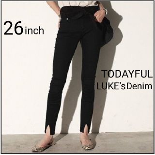 トゥデイフル(TODAYFUL)の【美品】TODAYFUL ＊ LUKE’s Denim ／26inch／ブラック(スキニーパンツ)