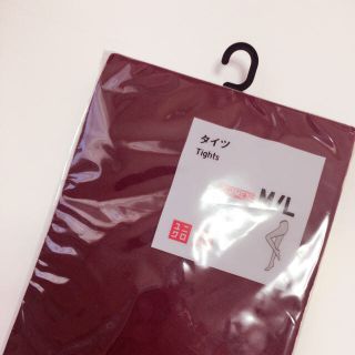 ユニクロ(UNIQLO)のユニクロ*ボルドーカラーのタイツ(タイツ/ストッキング)