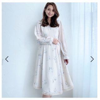 ミッシュマッシュ(MISCH MASCH)の新品 ミッシュマッシュ オーガンジー花柄ワンピース(ひざ丈ワンピース)