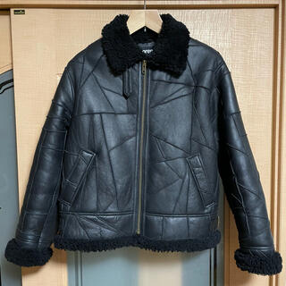 シュプリーム(Supreme)のm supreme patchwork shearling jacket(レザージャケット)