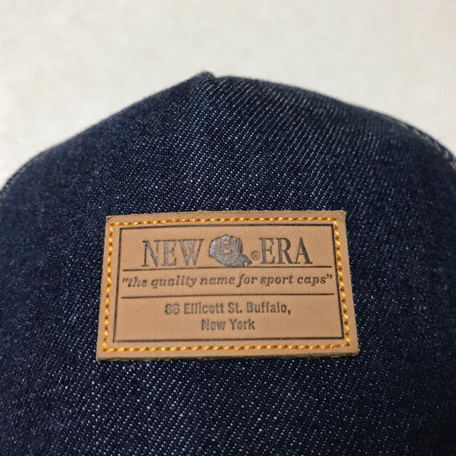 NEW ERA(ニューエラー)の✨ニューエラ✨　デニムキャップ　レザー　 メンズの帽子(キャップ)の商品写真
