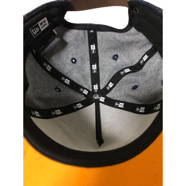NEW ERA(ニューエラー)の✨ニューエラ✨　デニムキャップ　レザー　 メンズの帽子(キャップ)の商品写真