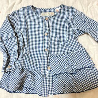 ザラキッズ(ZARA KIDS)のチェックブラウス(シャツ/カットソー)