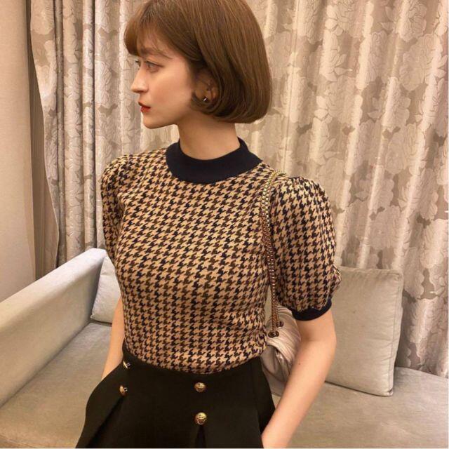 ♡ Mesh Dot Puffed Sleeve Top♡import♡新品♡