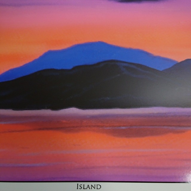 銀座買取 Α版《島/ISLAND》朝焼け MARKサイン入りアートプリント/複製